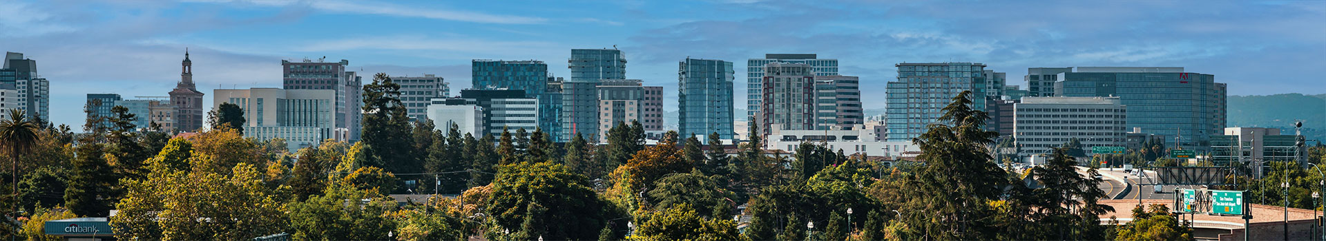 San Jose city skyline with blue sky