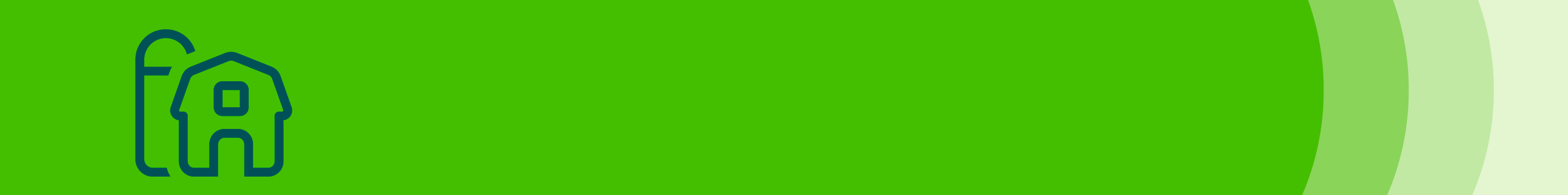Green banner with plant icon representing land