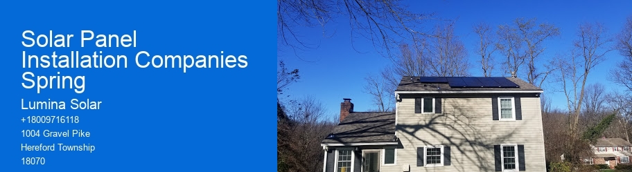 Solar Panel Installation Companies Spring