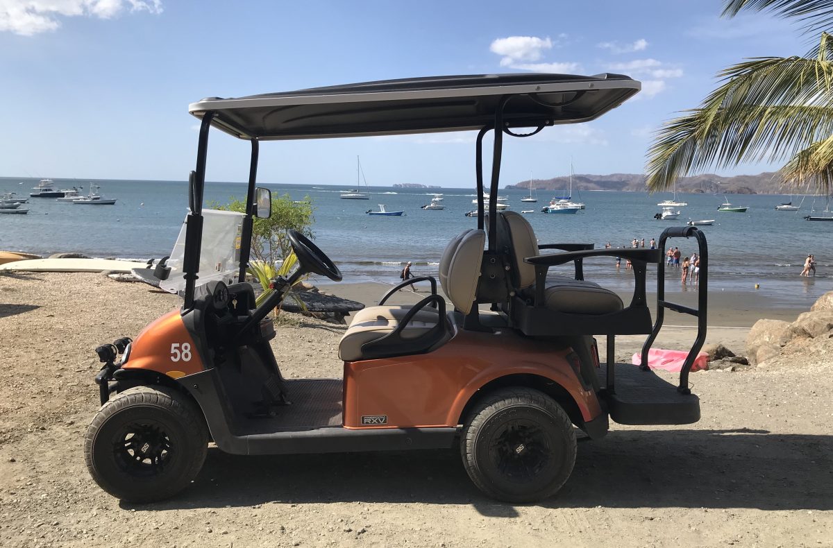 Flamingo Beach Golf Carts Playa Flamingo, Guanacaste, Costa Rica.