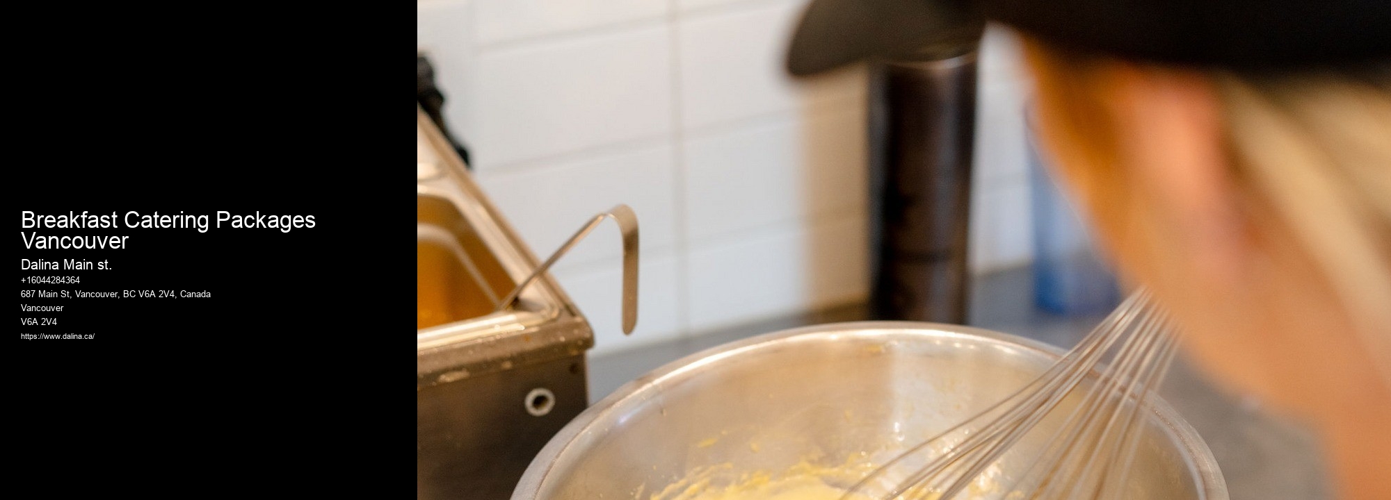 Breakfast Catering Packages Vancouver Holiday Catering Services