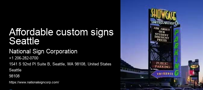 Affordable custom signs Seattle, WA Sign Solutions