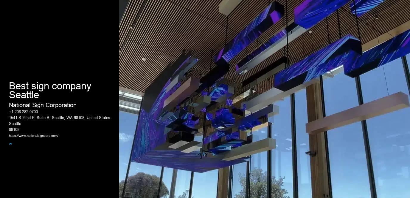 Window sign installation Best sign company Seattle