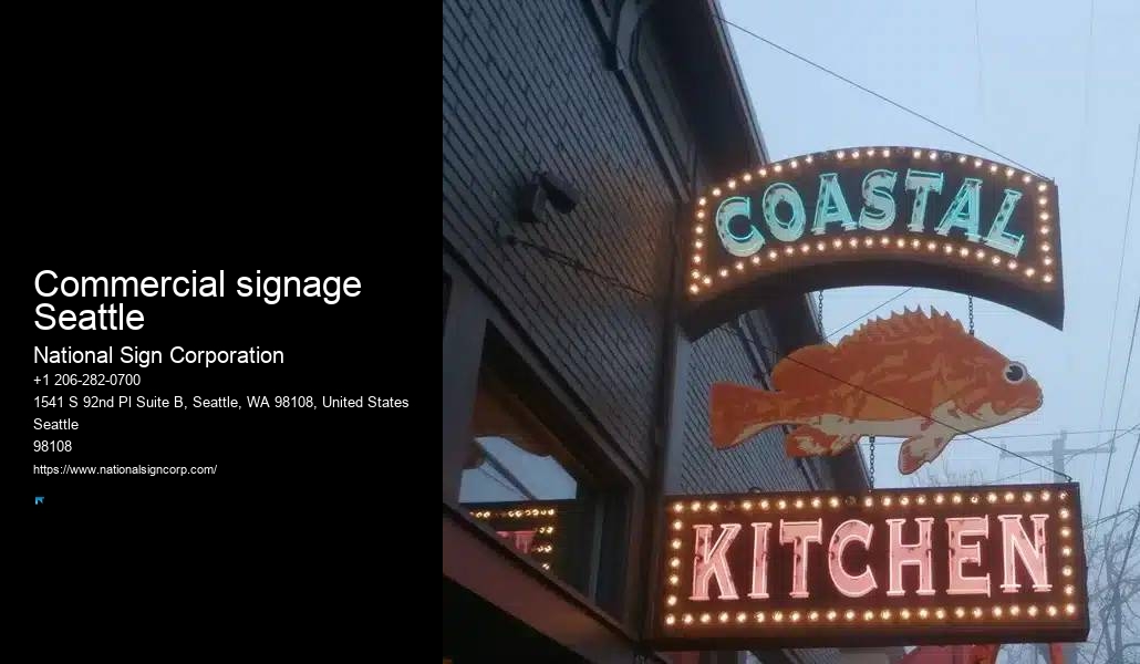 Commercial signage Seattle Business Sign Installation