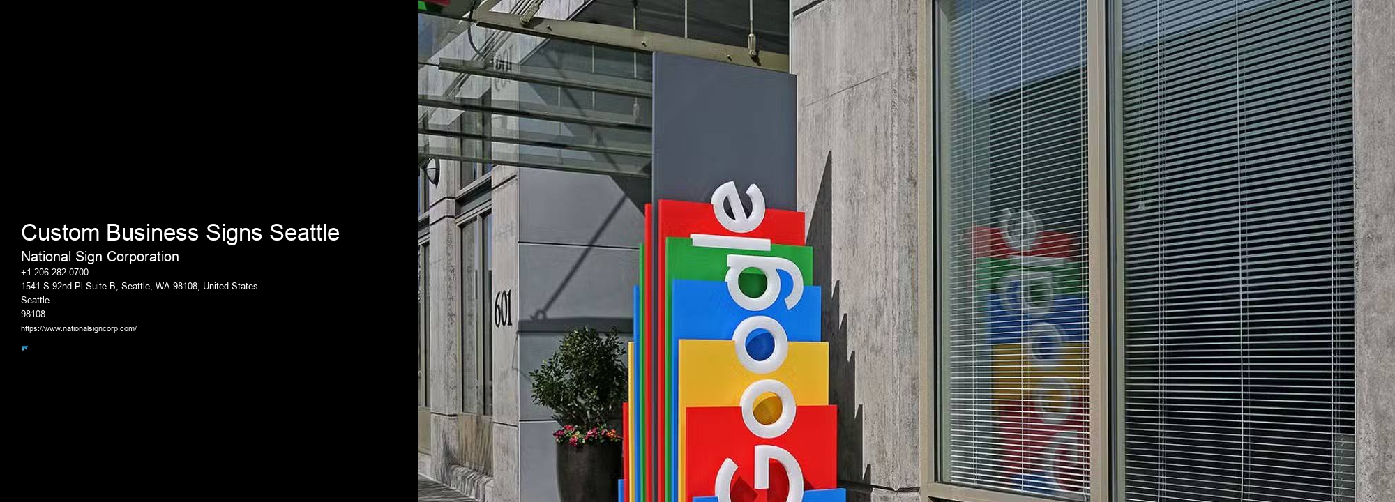 Custom signs Custom Business Signs Seattle WA