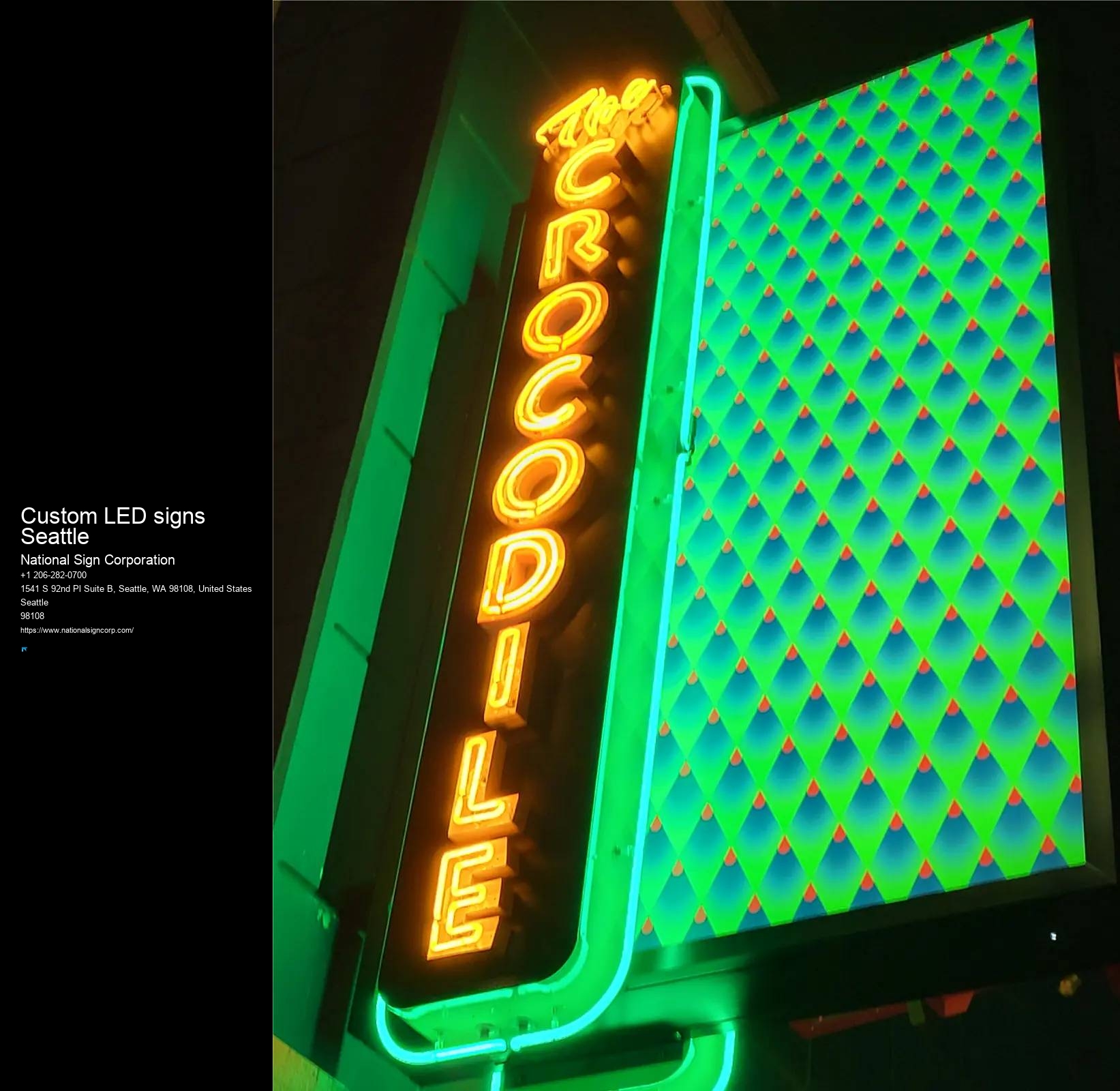 Business Monument Signs Custom LED signs Seattle