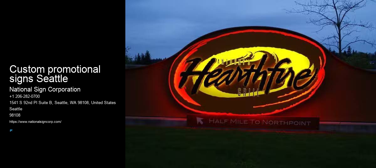 Directional signs Custom promotional signs Seattle