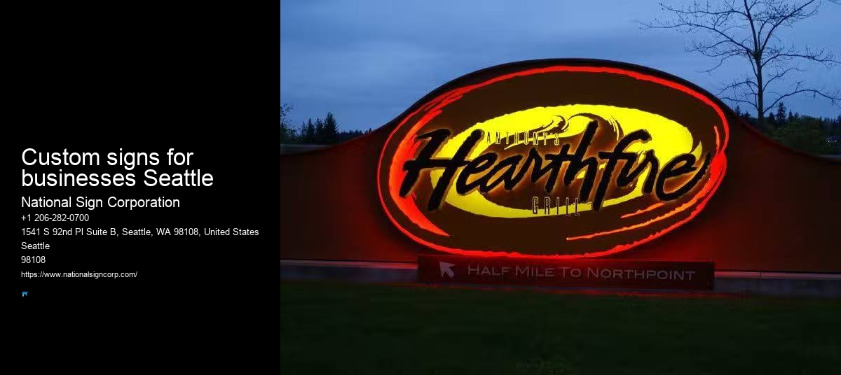 Custom signs Custom signs for businesses Seattle WA