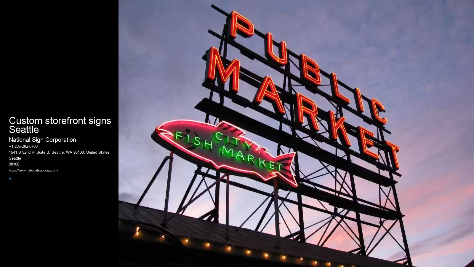 Vehicle lettering Custom storefront signs Seattle