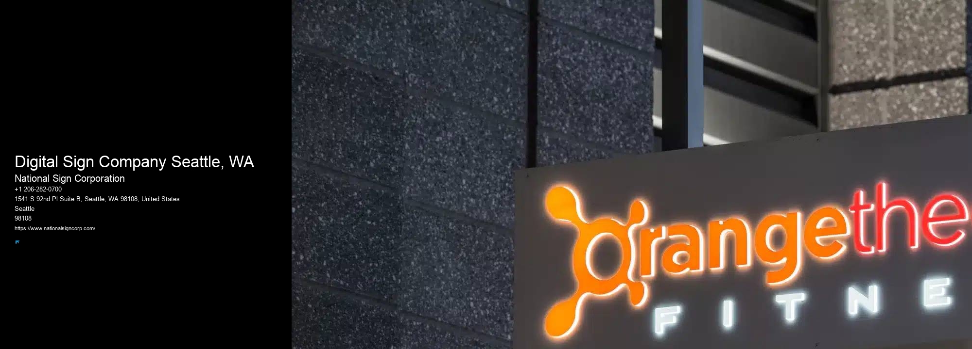 Wayfinding signs Digital Sign Company Seattle, WA
