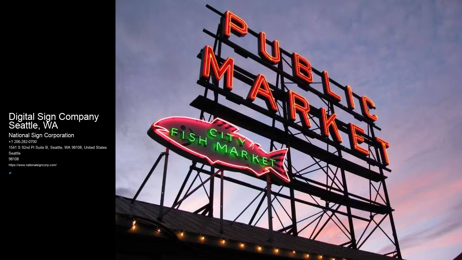 Durable Corporate Signs Digital Sign Company Seattle, WA