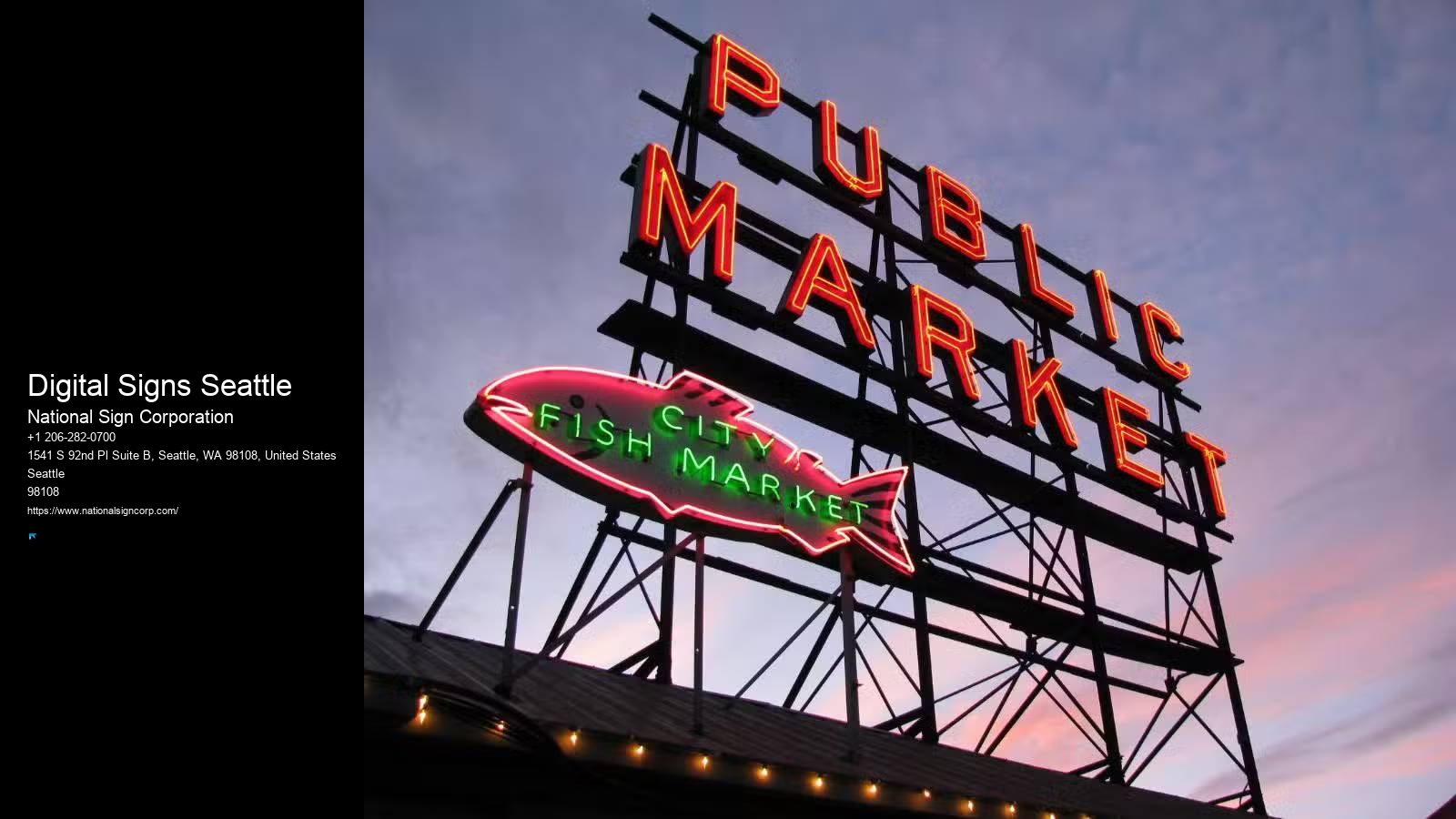 Custom channel letters Digital Signs Seattle