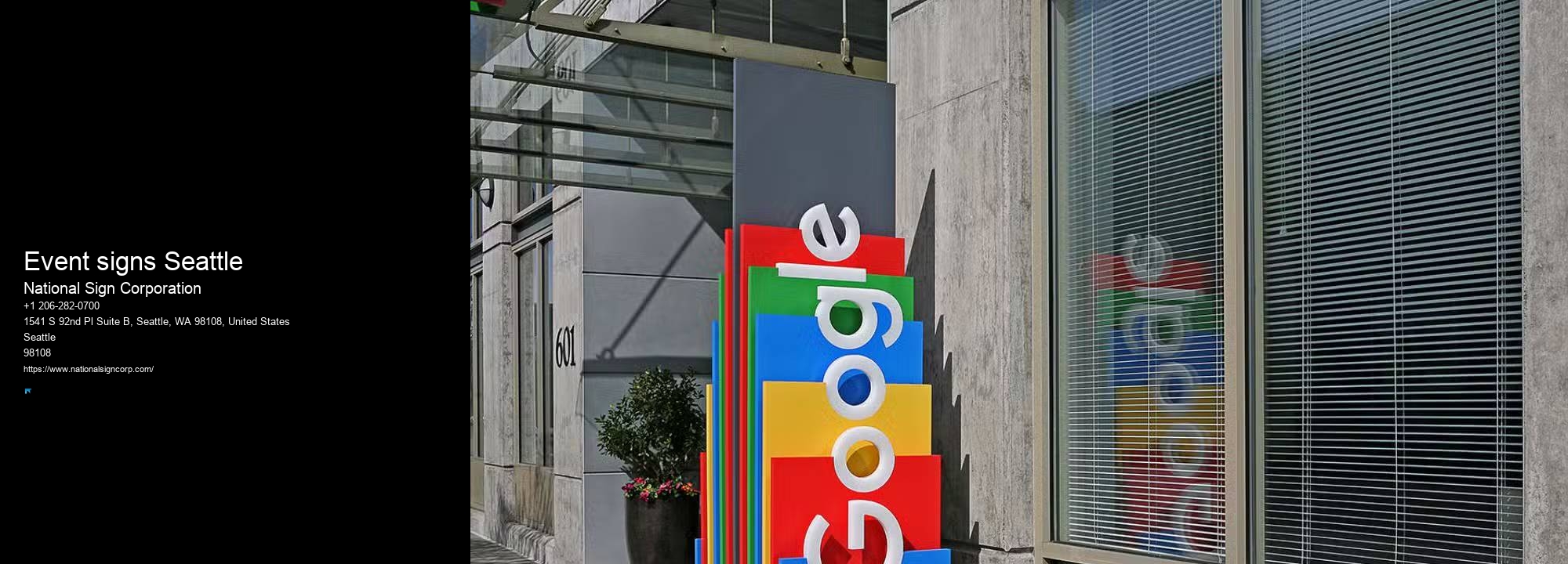 Event signs Seattle Retail Sign Installation