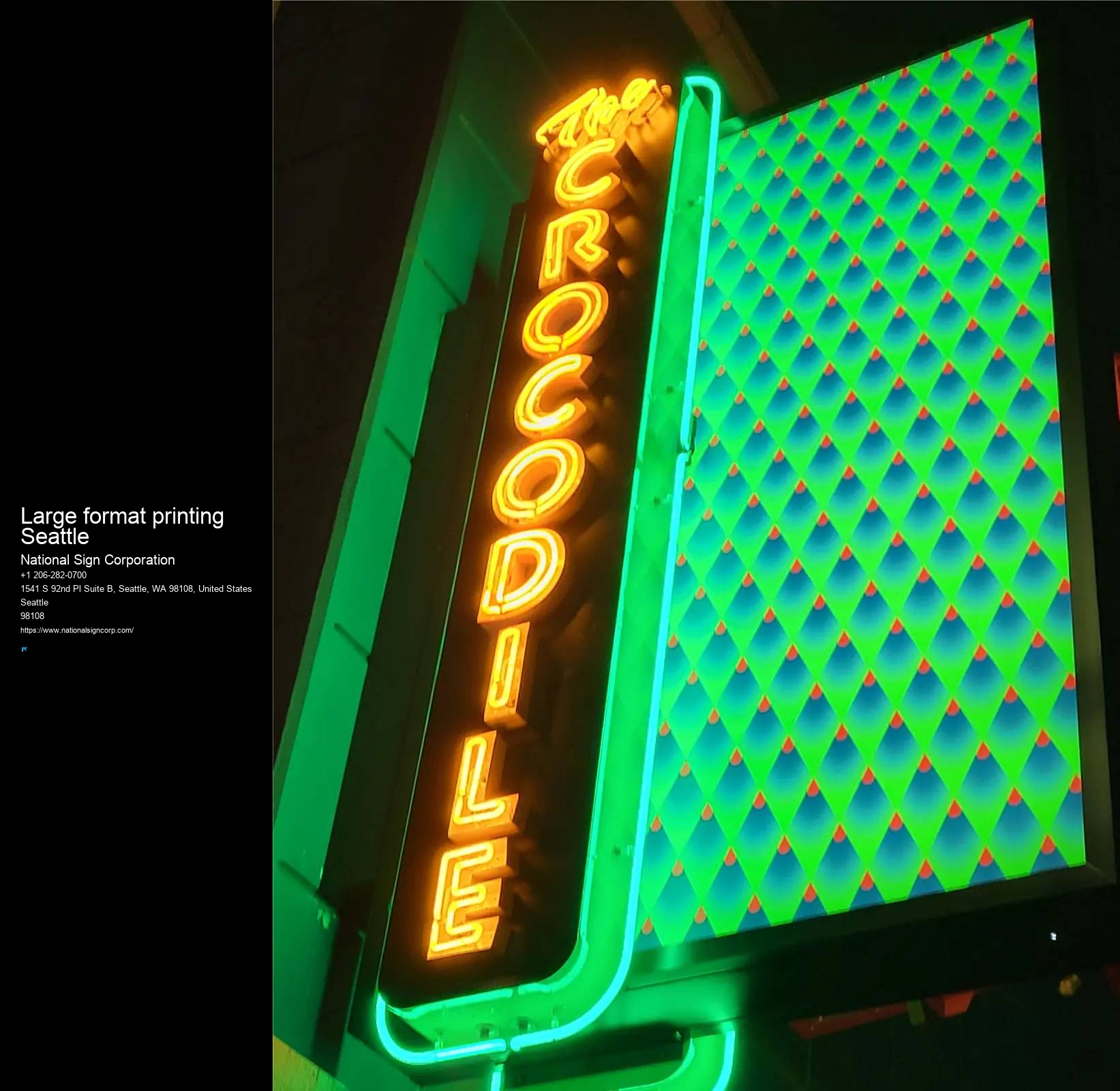 Corporate Sign Mounting Large format printing Seattle