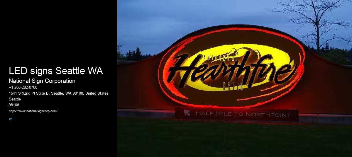 Customizable signs LED signs Seattle WA