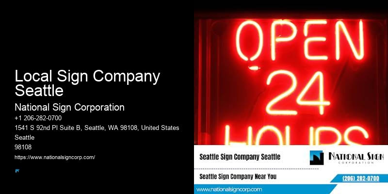 Custom signs for businesses Local Sign Company Seattle