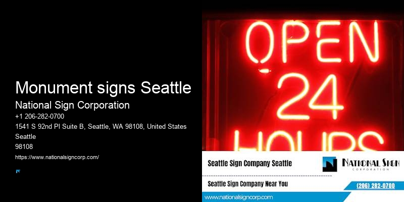 Professional sign makers Monument signs Seattle