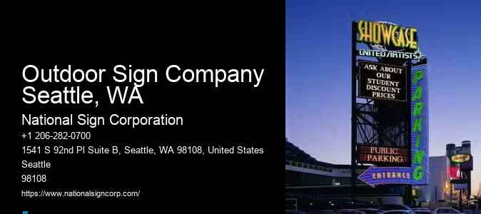 Professional Sign Company Outdoor Sign Company Seattle, WA