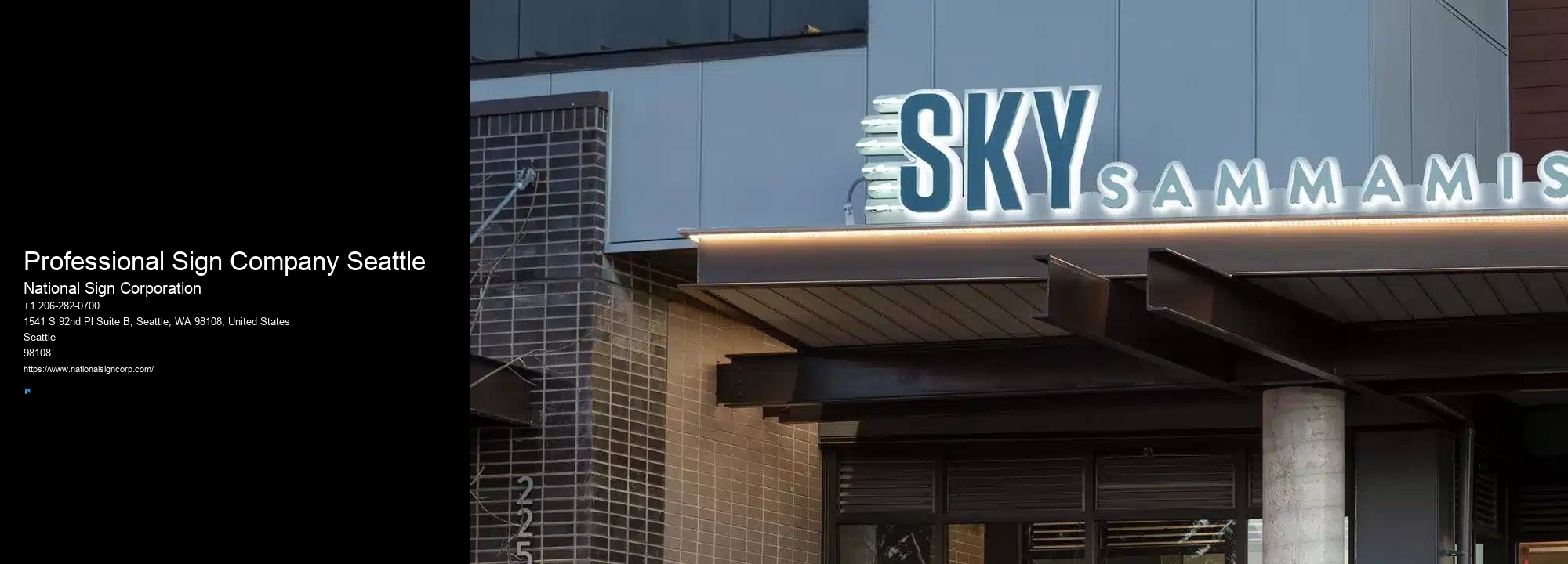 Custom business branding Professional Sign Company Seattle
