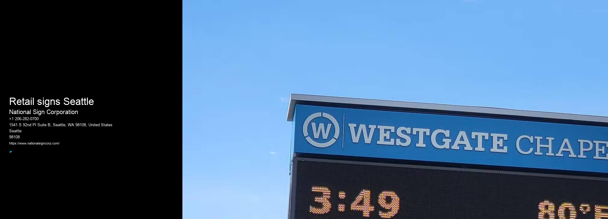 Affordable signs Retail signs Seattle