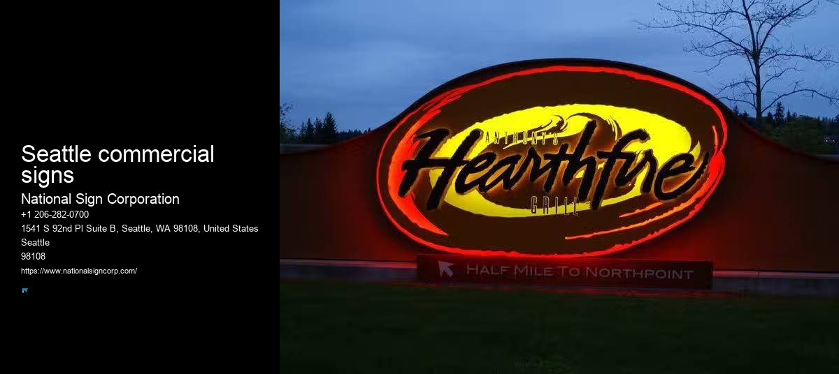 Large format signs Seattle commercial signs