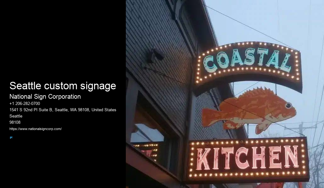 Business signage Seattle custom signage