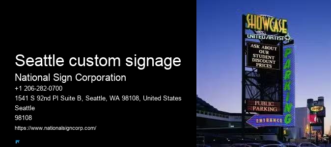 Business Signage Seattle custom signage Services