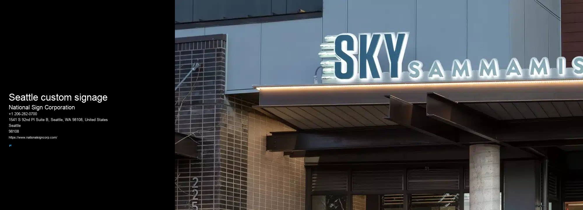 Sign design and printing Seattle custom signage
