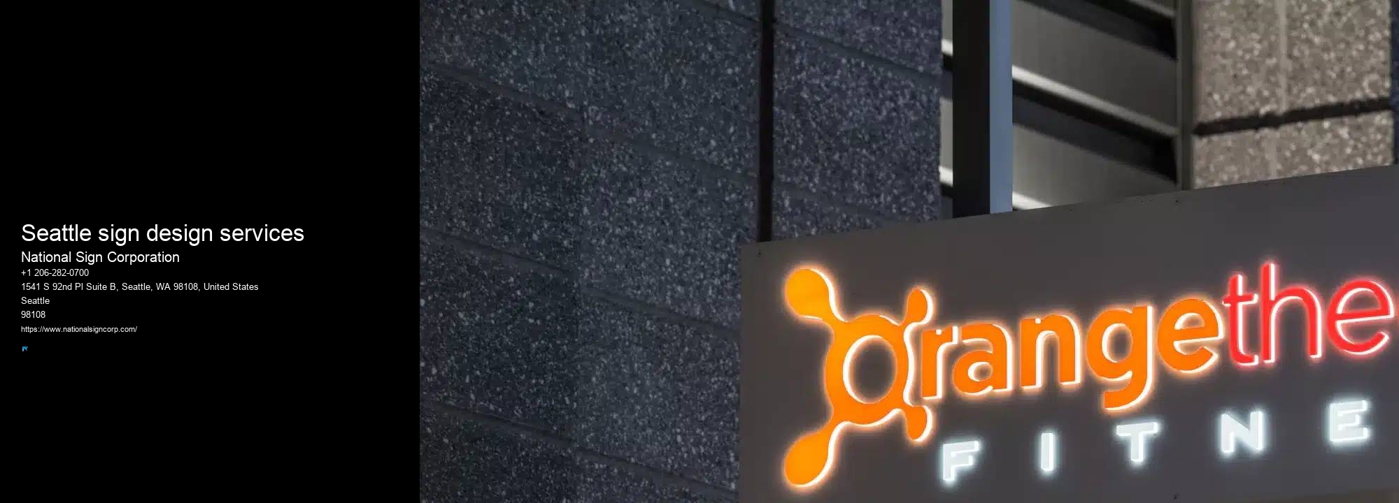 Durable Outdoor Wall Signs Seattle sign design services