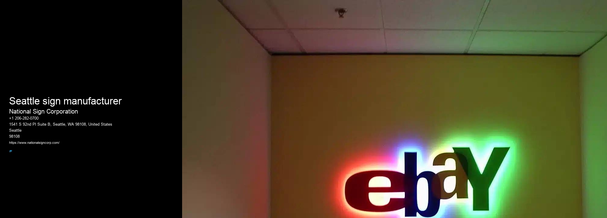 Large format sign installation Seattle sign manufacturer