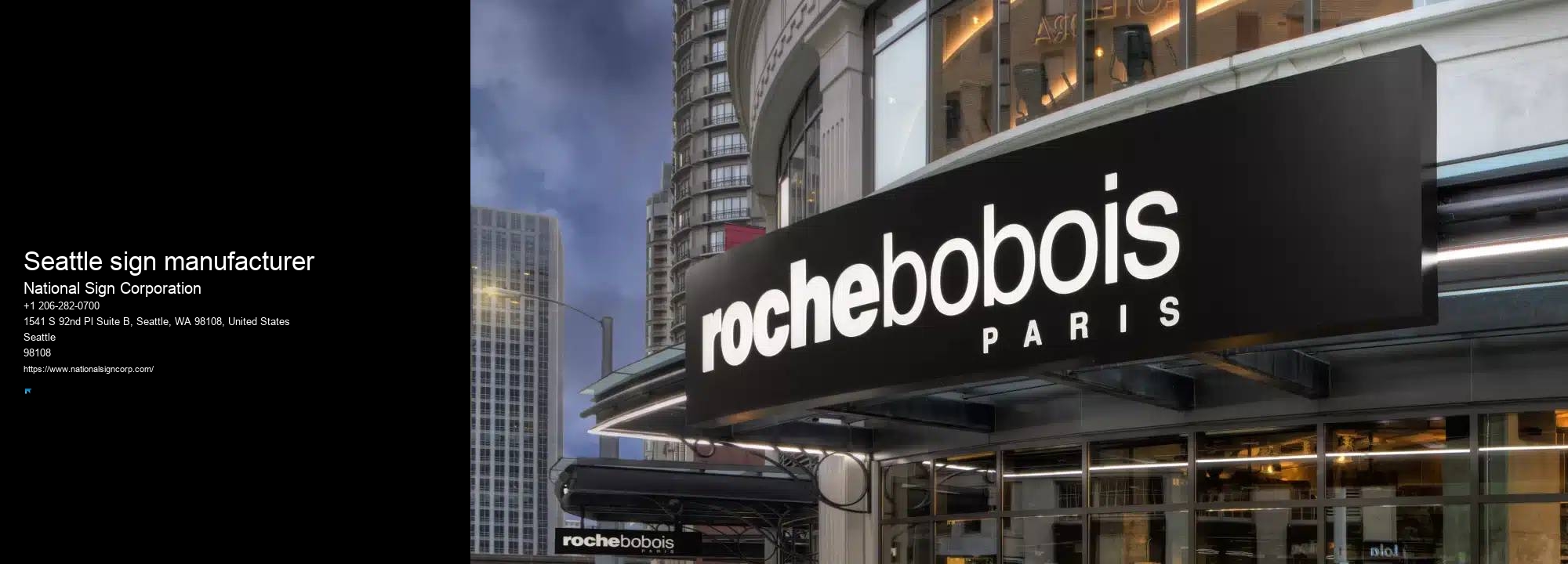 Illuminated Sign Installation Seattle sign manufacturer