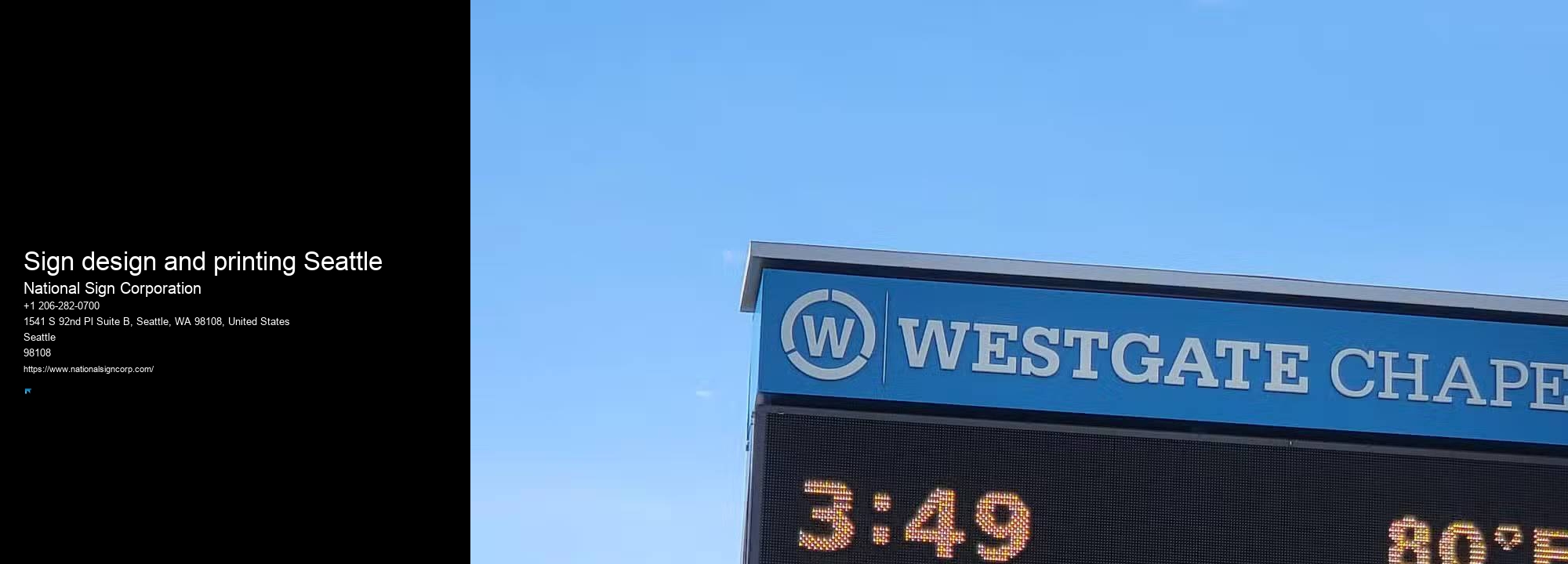 Emergency Sign Installation Sign design and printing Seattle