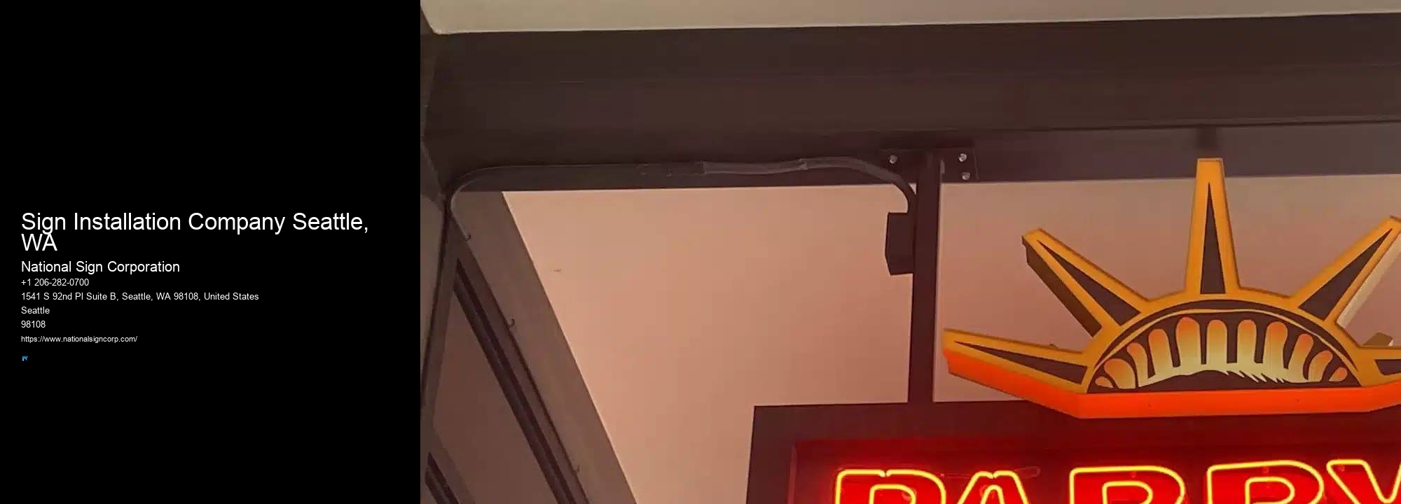 Modern Sign Installation Sign Installation Company Seattle, WA