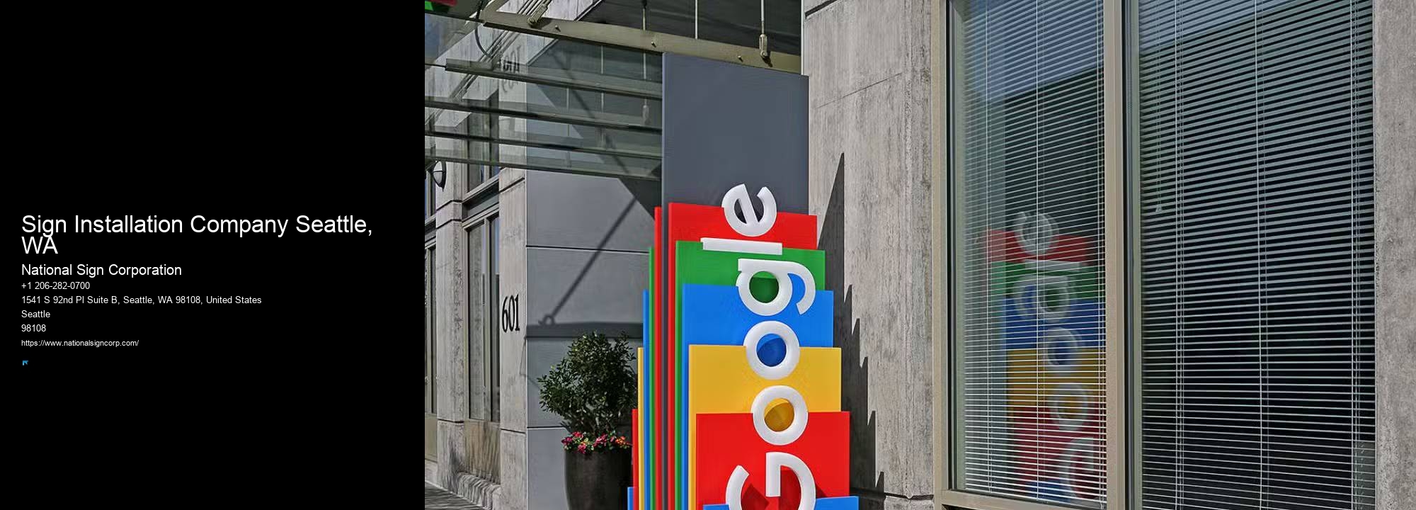 Sign installation services Sign Installation Company Seattle, WA