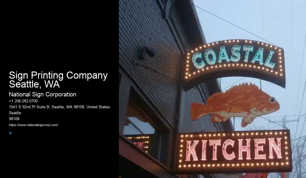 Pylon And Monument Sign Installation Sign Printing Company Seattle, WA