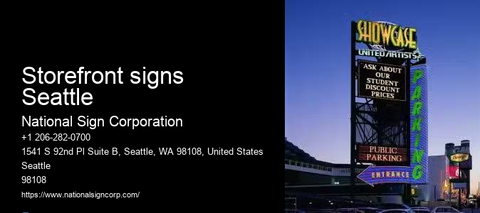 Professional Banner Installation Storefront signs Seattle