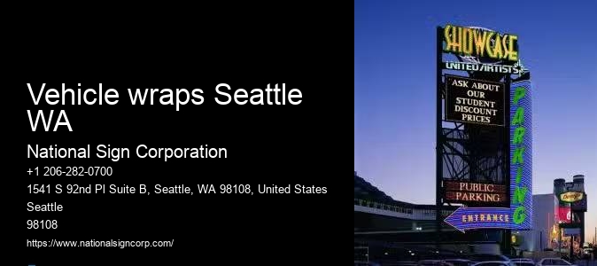 Vehicle sign installation Vehicle wraps Seattle WA