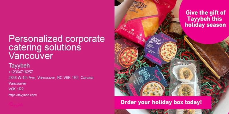 Personalized corporate catering solutions Vancouver