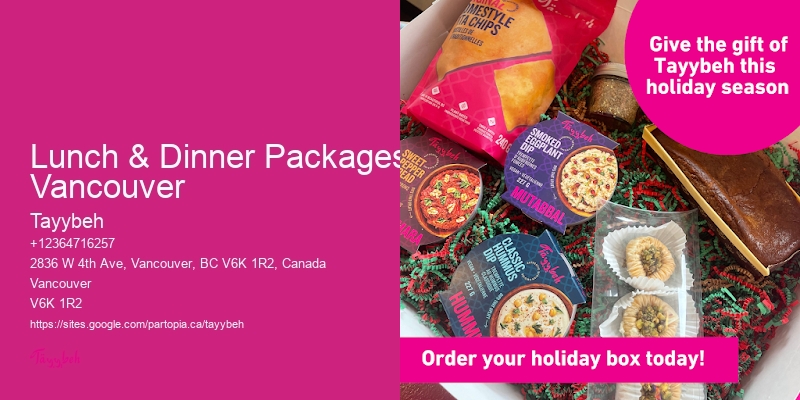 Lunch & Dinner Packages Vancouver