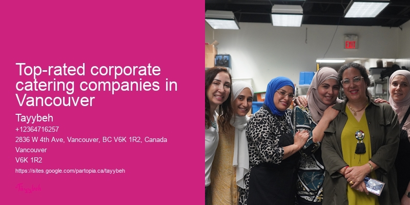 Top-rated corporate catering companies in Vancouver