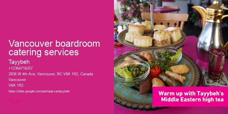 Vancouver boardroom catering services