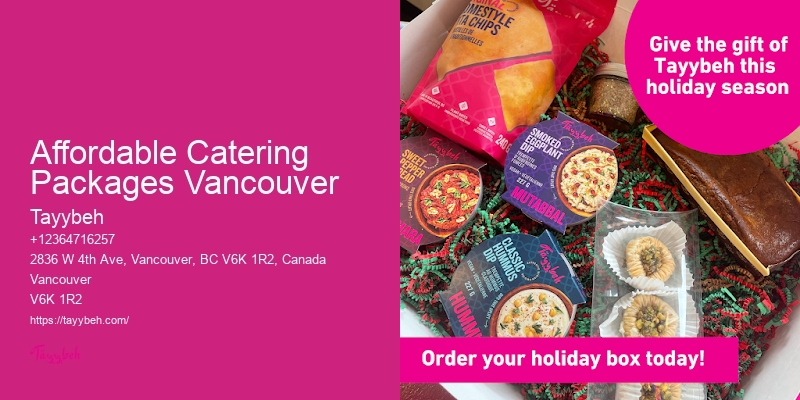 Affordable Catering Packages Vancouver