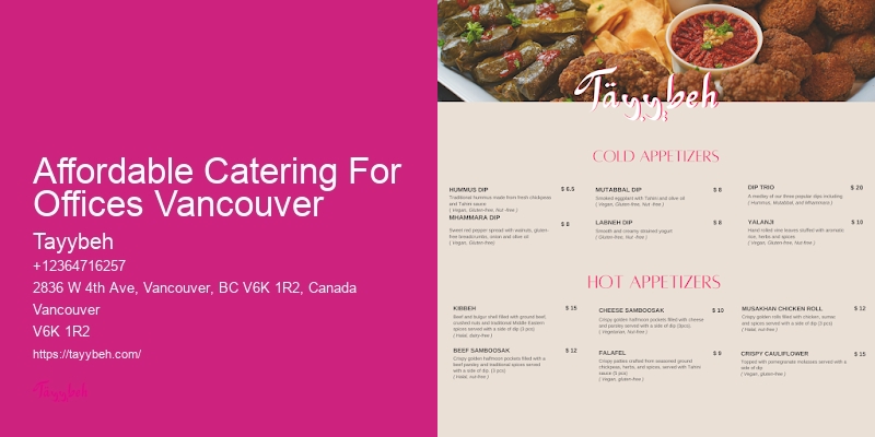Affordable Catering Options Near Me Affordable Catering For Offices Vancouver