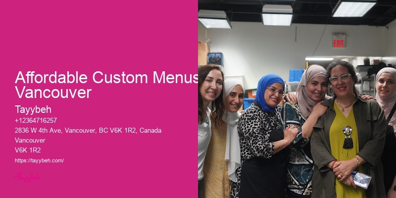 Affordable Custom Menus Vancouver