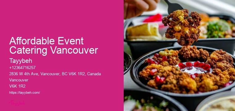 Personalized Party Menus Affordable Event Catering Vancouver