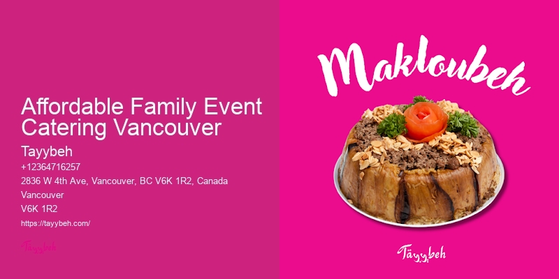 Budget-Friendly Event Food Services Affordable Family Event Catering Vancouver