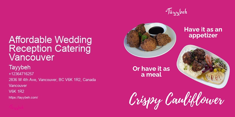 Customized Small Event Catering Affordable Wedding Reception Catering Vancouver