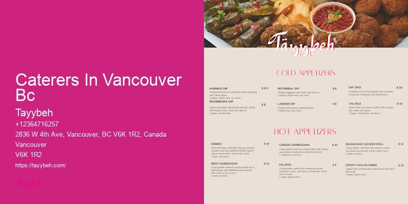 Catering For Engagement Parties Caterers In Vancouver Bc