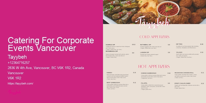 Best Catering Deals Catering For Corporate Events Vancouver