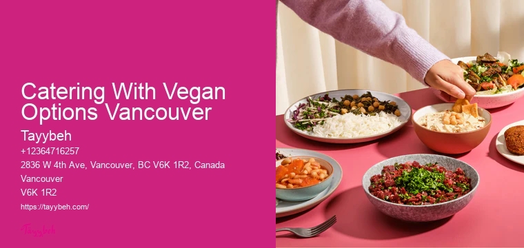 High-End Personalized Wedding Menus Catering With Vegan Options Vancouver